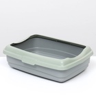 Лоток большой с бортиком Atlantis «Стандарт», 43×33×12.5 см, серый - Фото 2