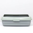 Лоток большой с бортиком Atlantis «Стандарт», 43×33×12.5 см, серый - Фото 3