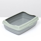 Лоток большой с бортиком Atlantis «Стандарт», 43×33×12.5 см, серый - Фото 4