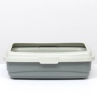 Лоток большой с сеткой и бортиком Atlantis «Стандарт», 43×33×12.5 см, серый - Фото 2