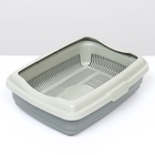 Лоток большой с сеткой и бортиком Atlantis «Стандарт», 43×33×12.5 см, серый - Фото 7