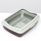 Лоток большой с сеткой и бортиком Atlantis «Стандарт», 43×33×12.5 см, шоколад - Фото 4