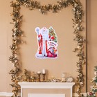 Плакат "С Новым Годом!" Дед Мороз, мешок, заяц, 35х50 см - фото 11626933