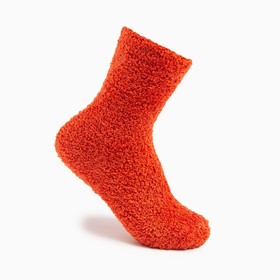 Носки махровые женские, цвет красный, размер 36-39