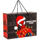 Пакет подарочный "Новый год" 30х40х15 см, Человек-паук - фото 319100790