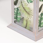 Ночник "Листья" LED от батареек 3хААА серый с золотой патиной 14х14х29,5 см RISALUX - фото 21849310