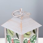 Ночник "Листья" LED от батареек 3хААА серый с золотой патиной 14х14х29,5 см RISALUX - фото 21849311