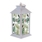 Ночник "Листья" LED от батареек 3хААА серый с золотой патиной 14х14х29,5 см RISALUX - фото 21849314