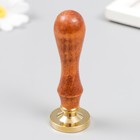 Печать для сургуча с деревянной ручкой "Фламинго в арке" 3х3 см - фото 67184082