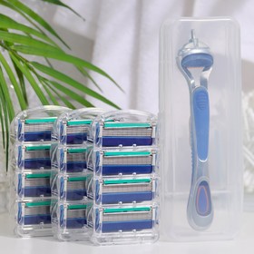 Станок бритвенный и 12 сменных кассет лезвий, совместимы с Gillette Fusion 9038541