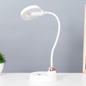 Настольная лампа "Блум" LED 3Вт АКБ USB белый 11,5х13х45 см RISALUX