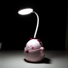 Настольная лампа "Манэки" LED 3Вт АКБ USB розовый 11,5х10х30 см RISALUX - Фото 3