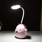 Настольная лампа "Манэки" LED 3Вт АКБ USB розовый 11,5х10х30 см RISALUX - Фото 4