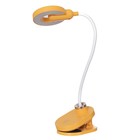 Настольная лампа на прищепке "Блум" LED 3Вт АКБ USB оранжевый 8х12х42,5 см RISALUX - фото 21849588