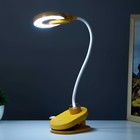 Настольная лампа на прищепке "Блум" LED 3Вт АКБ USB оранжевый 8х12х42,5 см RISALUX - фото 21849578