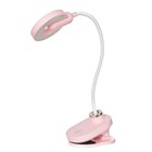 Настольная лампа на прищепке "Блум" LED 3Вт АКБ USB розовый 8х12х42,5 см RISALUX - Фото 13