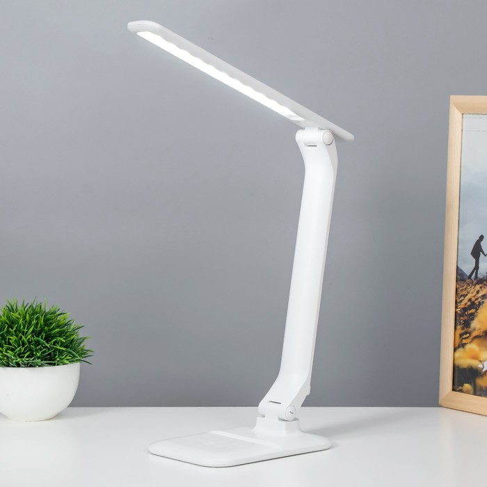 Настольная лампа "Вилман" LED 5Вт АКБ USB белый 28,8х31,5 см RISALUX - фото 1926526500