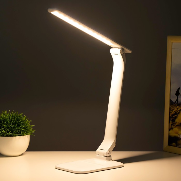 Настольная лампа "Вилман" LED 5Вт АКБ USB белый 28,8х31,5 см RISALUX - фото 1926526503