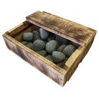 Камень для бани "Оливин" 10 кг ящик, шлифованный - фото 10039780