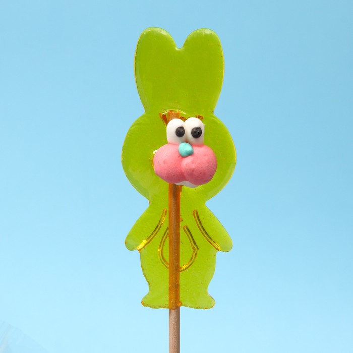 Карамель на палочке "Зая", жёлтый, 25 г - Фото 1