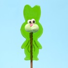 Карамель на палочке "Зая", зелёный, 25 г - Фото 1