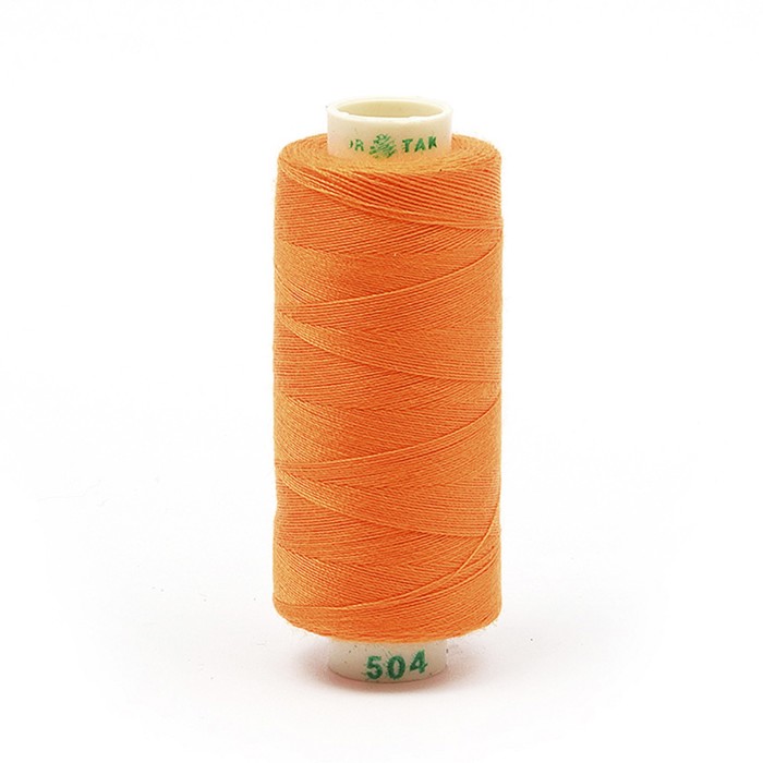 Нитки Dor Tak 40/2, 400 ярд, цвет №504 оранжевый, 10 шт в уп. - Фото 1