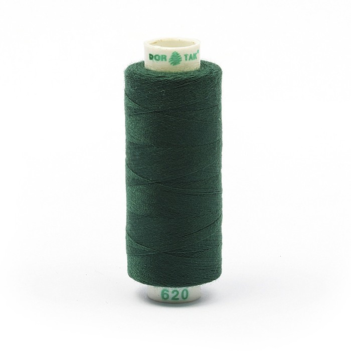 Нитки Dor Tak 40/2, 400 ярд, цвет №620 зеленый, 10 шт в уп.