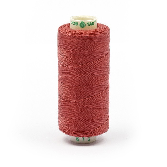 Нитки Dor Tak 40/2, 400 ярд, цвет №673 розовый, 10 шт в уп. - Фото 1