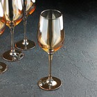 Набор стеклянных бокалов для вина «Золотой мёд», 350 мл, 4 шт - Фото 2