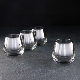 Набор стаканов низких «Серебряная дымка», 300 мл, 4 шт