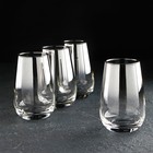 Набор высоких стеклянных стаканов «Серебряная дымка», 350 мл, 4 шт - фото 319813928