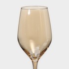 Набор стеклянных бокалов для вина «Золотой мёд», 270 мл, 4 шт, цвет золотой - фото 4364763