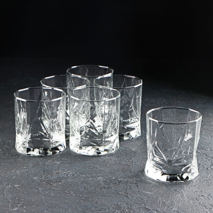 Набор низких стеклянных стаканов «Рош», 340 мл, 6 шт - Фото 1