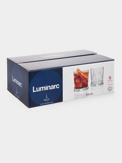 Стаканы Luminarc «Рош», 340 мл, набор 6 шт., стекло, прозрачные