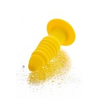 Анальная вибровтулка Штучки-дрючки, влагостойкая, силикон, желтая, 11 см - Фото 11
