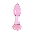 Анальная втулка Sexus Glass, стекло, розовая, 12,6 см - Фото 3
