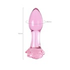 Анальная втулка Sexus Glass, стекло, розовая, 12,6 см - Фото 6
