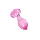 Анальная втулка Sexus Glass, стекло, розовая, 8,5 см - Фото 3