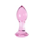 Анальная втулка Sexus Glass, стекло, розовая, 8,5 см - Фото 4
