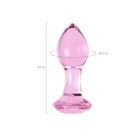 Анальная втулка Sexus Glass, стекло, розовая, 8,5 см - Фото 7