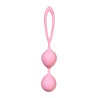 Вагинальные шарики Eromantica Lotus, силикон, розовые, 17 см - Фото 2