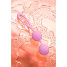 Вагинальные шарики Eromantica Lotus, силикон, розовые, 17 см - Фото 6
