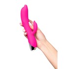 Вибратор Штучки-Дрючки «Дрючка-Удовольствие» с клиторальным стимулятором, розовый, 21,5 см - Фото 8