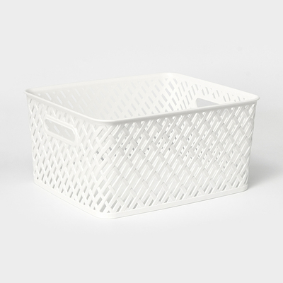 Корзина для хранения «Плетёнка», 35×29×17.5 см, белая