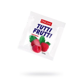 Съедобная гель-смазка TUTTI-FRUTTI для орального секса со вкусом малины, 4 гр, 20 шт