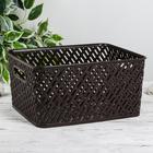 Корзина для хранения «Плетёнка», 35×29×17.5 см, коричневая - Фото 1
