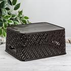 Корзина для хранения «Плетёнка», 35×29×17.5 см, коричневая - Фото 3