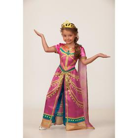 Карнавальный костюм "Жасмин", платье, корона, р.32, рост 122 см