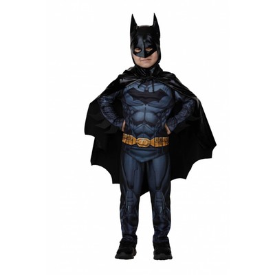 Карнавальный костюм «Бэтмэн» без мускулов, сорочка, брюки, маска, плащ, р. 28, рост 110 см