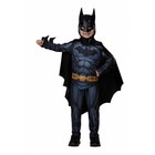 Карнавальный костюм «Бэтмэн» без мускулов, сорочка, брюки, маска, плащ, р. 28, рост 110 см - Фото 2